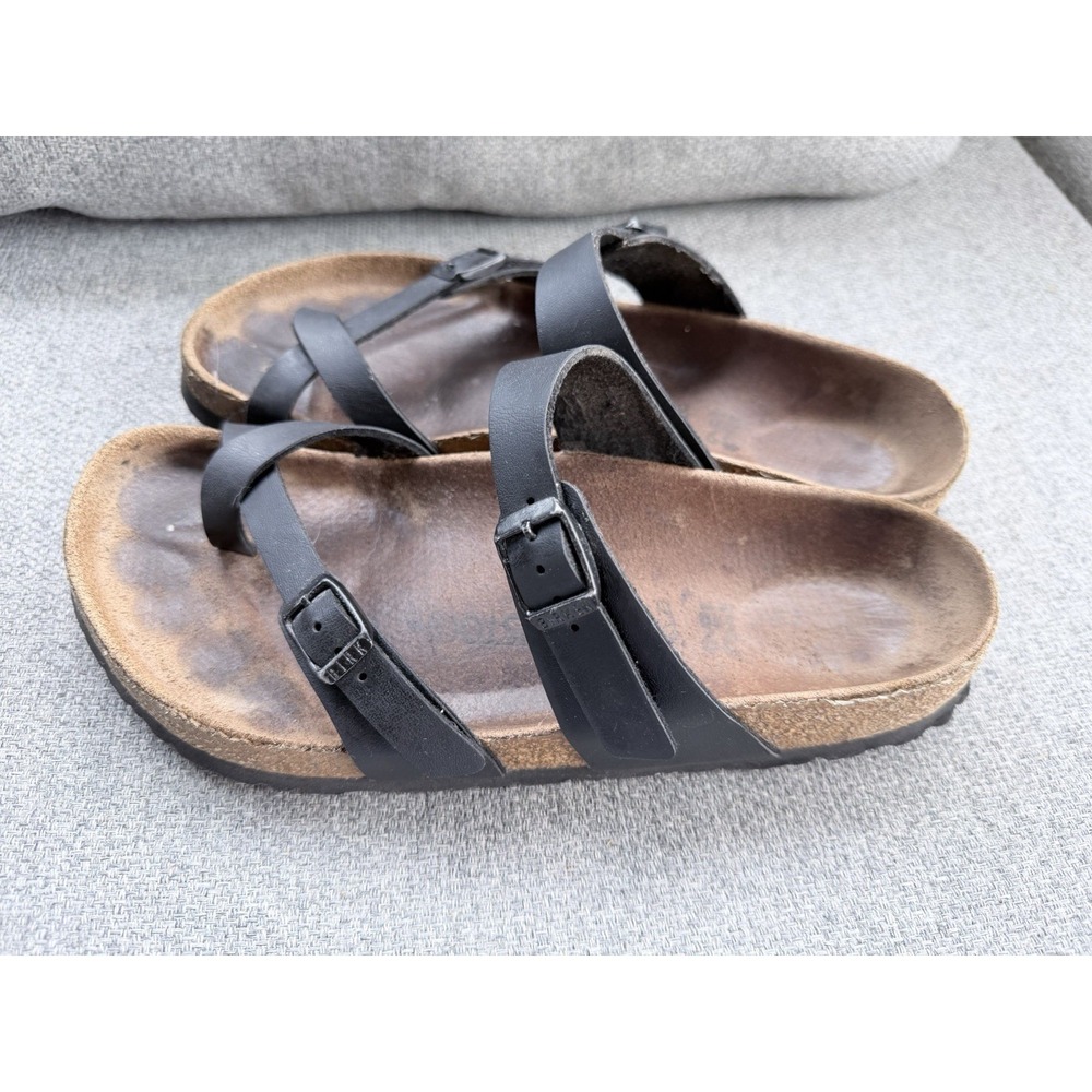 Birkenstock Mayari Black Birko-Flor Sandals EU 39 US Women 8 8.5 Comfort - Picture 4 of 14